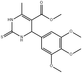 methyl 6-methyl-2-thioxo-4-(3,4,5-trimethoxyphenyl)-1,2,3,4-tetrahydropyrimidine-5-carboxylate 구조식 이미지
