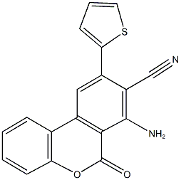 7-amino-6-oxo-9-(2-thienyl)-6H-benzo[c]chromene-8-carbonitrile 구조식 이미지