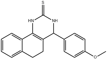 4-(4-methoxyphenyl)-3,4,5,6-tetrahydrobenzo[h]quinazoline-2(1H)-thione Structure