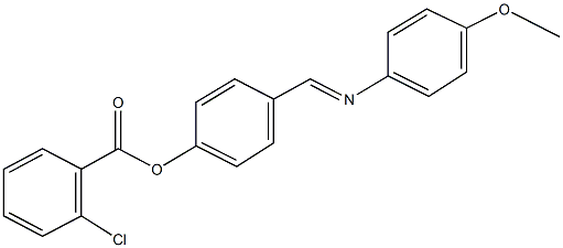 4-{[(4-methoxyphenyl)imino]methyl}phenyl 2-chlorobenzoate 구조식 이미지