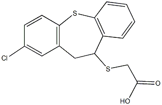 [(2-chloro-10,11-dihydrodibenzo[b,f]thiepin-10-yl)sulfanyl]acetic acid Structure