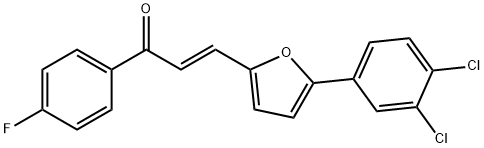 3-[5-(3,4-dichlorophenyl)-2-furyl]-1-(4-fluorophenyl)-2-propen-1-one Structure