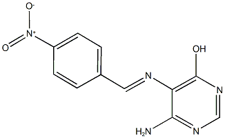 6-amino-5-({4-nitrobenzylidene}amino)-4-pyrimidinol Structure