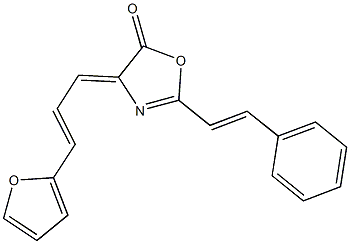 4-[3-(2-furyl)-2-propenylidene]-2-(2-phenylvinyl)-1,3-oxazol-5(4H)-one Structure