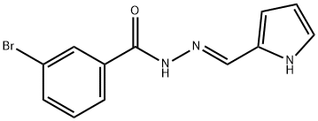 3-bromo-N'-(1H-pyrrol-2-ylmethylene)benzohydrazide 구조식 이미지