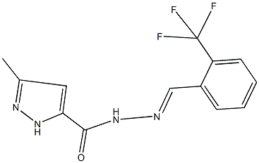 3-methyl-N'-[2-(trifluoromethyl)benzylidene]-1H-pyrazole-5-carbohydrazide Structure