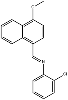 N-(2-chlorophenyl)-N-[(4-methoxy-1-naphthyl)methylene]amine 구조식 이미지