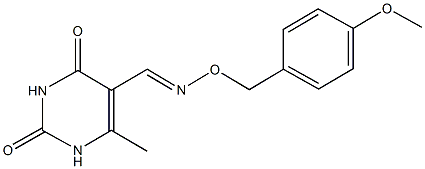 6-methyl-2,4-dioxo-1,2,3,4-tetrahydropyrimidine-5-carbaldehyde O-(4-methoxybenzyl)oxime 구조식 이미지