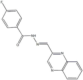 4-fluoro-N'-(2-quinoxalinylmethylene)benzohydrazide Structure