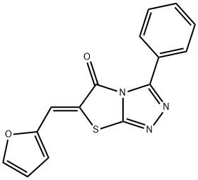 6-(2-furylmethylene)-3-phenyl[1,3]thiazolo[2,3-c][1,2,4]triazol-5(6H)-one Structure