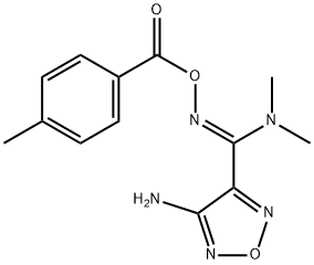 4-amino-N,N-dimethyl-N'-[(4-methylbenzoyl)oxy]-1,2,5-oxadiazole-3-carboximidamide Structure