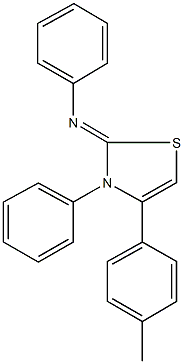 N-(4-(4-methylphenyl)-3-phenyl-1,3-thiazol-2(3H)-ylidene)-N-phenylamine 구조식 이미지