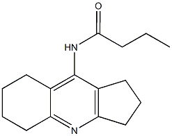 N-(2,3,5,6,7,8-hexahydro-1H-cyclopenta[b]quinolin-9-yl)butanamide 구조식 이미지