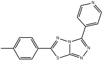 6-(4-methylphenyl)-3-(4-pyridinyl)[1,2,4]triazolo[3,4-b][1,3,4]thiadiazole 구조식 이미지