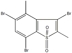 3,5,7-tribromo-2,4-dimethyl-1-benzothiophene 1,1-dioxide Structure