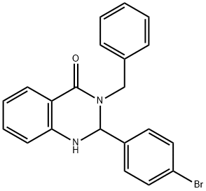 3-benzyl-2-(4-bromophenyl)-2,3-dihydroquinazolin-4(1H)-one Structure