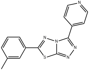 6-(3-methylphenyl)-3-(4-pyridinyl)[1,2,4]triazolo[3,4-b][1,3,4]thiadiazole 구조식 이미지