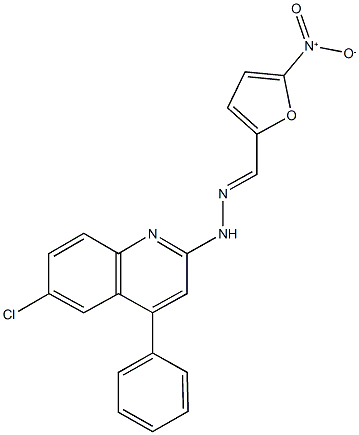 5-nitro-2-furaldehyde (6-chloro-4-phenyl-2-quinolinyl)hydrazone 구조식 이미지