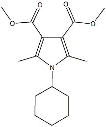 dimethyl 1-cyclohexyl-2,5-dimethyl-1H-pyrrole-3,4-dicarboxylate Structure