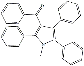 (1-methyl-2,4,5-triphenyl-1H-pyrrol-3-yl)(phenyl)methanone Structure