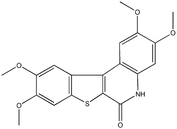 2,3,9,10-tetramethoxy[1]benzothieno[2,3-c]quinolin-6(5H)-one 구조식 이미지