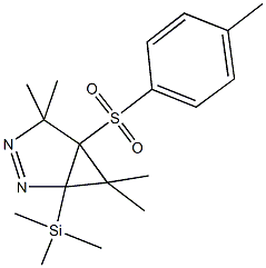 4,4,6,6-tetramethyl-5-[(4-methylphenyl)sulfonyl]-1-(trimethylsilyl)-2,3-diazabicyclo[3.1.0]hex-2-ene 구조식 이미지