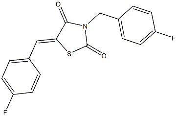 3-(4-fluorobenzyl)-5-(4-fluorobenzylidene)-1,3-thiazolidine-2,4-dione 구조식 이미지