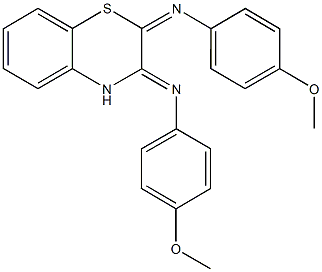 4-methoxy-N-(2-[(4-methoxyphenyl)imino]-2H-1,4-benzothiazin-3(4H)-ylidene)aniline Structure