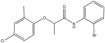 N-(2-bromophenyl)-2-(4-chloro-2-methylphenoxy)propanamide Structure