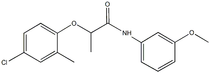 2-(4-chloro-2-methylphenoxy)-N-(3-methoxyphenyl)propanamide 구조식 이미지