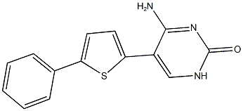 4-amino-5-(5-phenyl-2-thienyl)-2(1H)-pyrimidinone 구조식 이미지