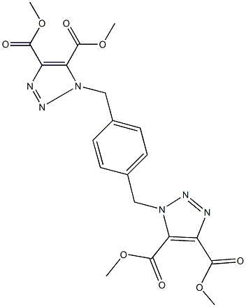 dimethyl 1-(4-{[4,5-bis(methoxycarbonyl)-1H-1,2,3-triazol-1-yl]methyl}benzyl)-1H-1,2,3-triazole-4,5-dicarboxylate Structure
