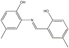 2-{[(2-hydroxy-5-methylphenyl)imino]methyl}-4-methylphenol 구조식 이미지