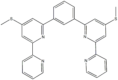 4-(methylsulfanyl)-2-{3-[4-(methylsulfanyl)-2',6-bipyridin-2-yl]phenyl}-2',6-bipyridine 구조식 이미지