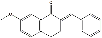 2-benzylidene-7-methoxy-3,4-dihydro-1(2H)-naphthalenone 구조식 이미지