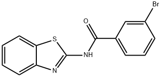 N-1,3-benzothiazol-2-yl-3-bromobenzamide 구조식 이미지