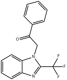 1-phenyl-2-[2-(trifluoromethyl)-1H-benzimidazol-1-yl]ethanone 구조식 이미지