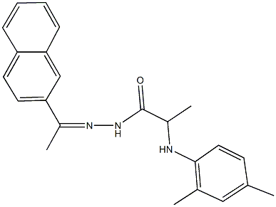 2-(2,4-dimethylanilino)-N'-[1-(2-naphthyl)ethylidene]propanohydrazide Structure