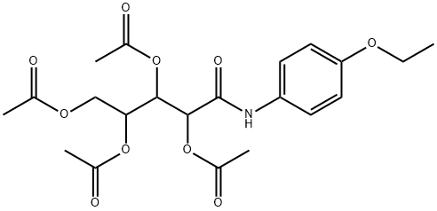 2-(acetyloxy)-1-[1,2-bis(acetyloxy)ethyl]-3-(4-ethoxyanilino)-3-oxopropyl acetate Structure