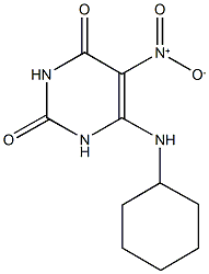 6-(cyclohexylamino)-5-nitro-2,4(1H,3H)-pyrimidinedione 구조식 이미지