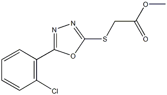 methyl {[5-(2-chlorophenyl)-1,3,4-oxadiazol-2-yl]sulfanyl}acetate Structure