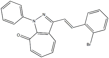 3-[2-(2-bromophenyl)vinyl]-1-phenylcyclohepta[c]pyrazol-8(1H)-one Structure