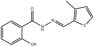 2-hydroxy-N'-[(3-methyl-2-thienyl)methylene]benzohydrazide 구조식 이미지