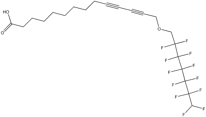 14-[(2,2,3,3,4,4,5,5,6,6,7,7-dodecafluoroheptyl)oxy]-10,12-tetradecadiynoic acid 구조식 이미지