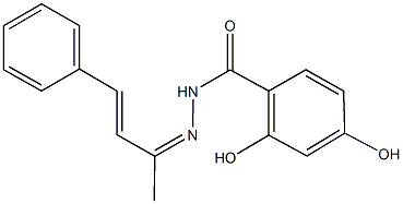 2,4-dihydroxy-N'-(1-methyl-3-phenyl-2-propenylidene)benzohydrazide Structure