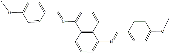 N-(4-methoxybenzylidene)-N-{5-[(4-methoxybenzylidene)amino]-1-naphthyl}amine Structure