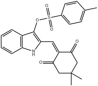 2-[(4,4-dimethyl-2,6-dioxocyclohexylidene)methyl]-1H-indol-3-yl 4-methylbenzenesulfonate 구조식 이미지