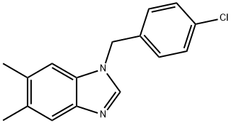 1-(4-chlorobenzyl)-5,6-dimethyl-1H-benzimidazole 구조식 이미지