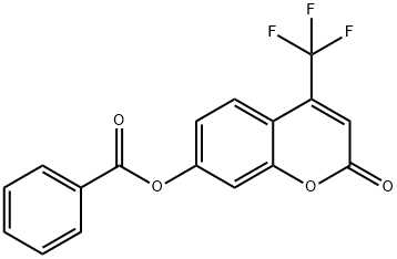 2-oxo-4-(trifluoromethyl)-2H-chromen-7-yl benzoate 구조식 이미지