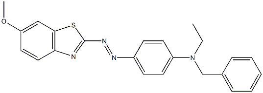 N-benzyl-N-ethyl-N-{4-[(6-methoxy-1,3-benzothiazol-2-yl)diazenyl]phenyl}amine 구조식 이미지